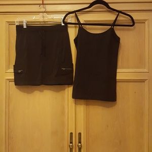 Athleta Skort + Zara tank top